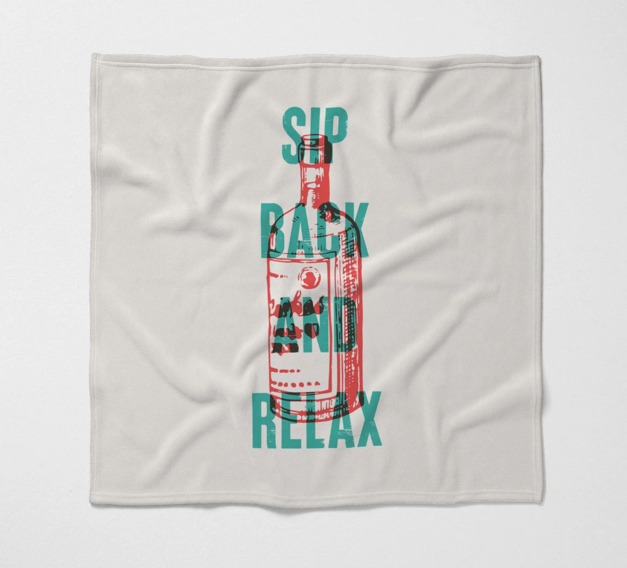 Nip achterover en ontspan fleecedeken van Vintagrafica