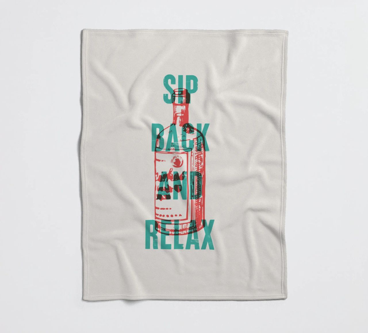 Nip achterover en ontspan fleecedeken van Vintagrafica