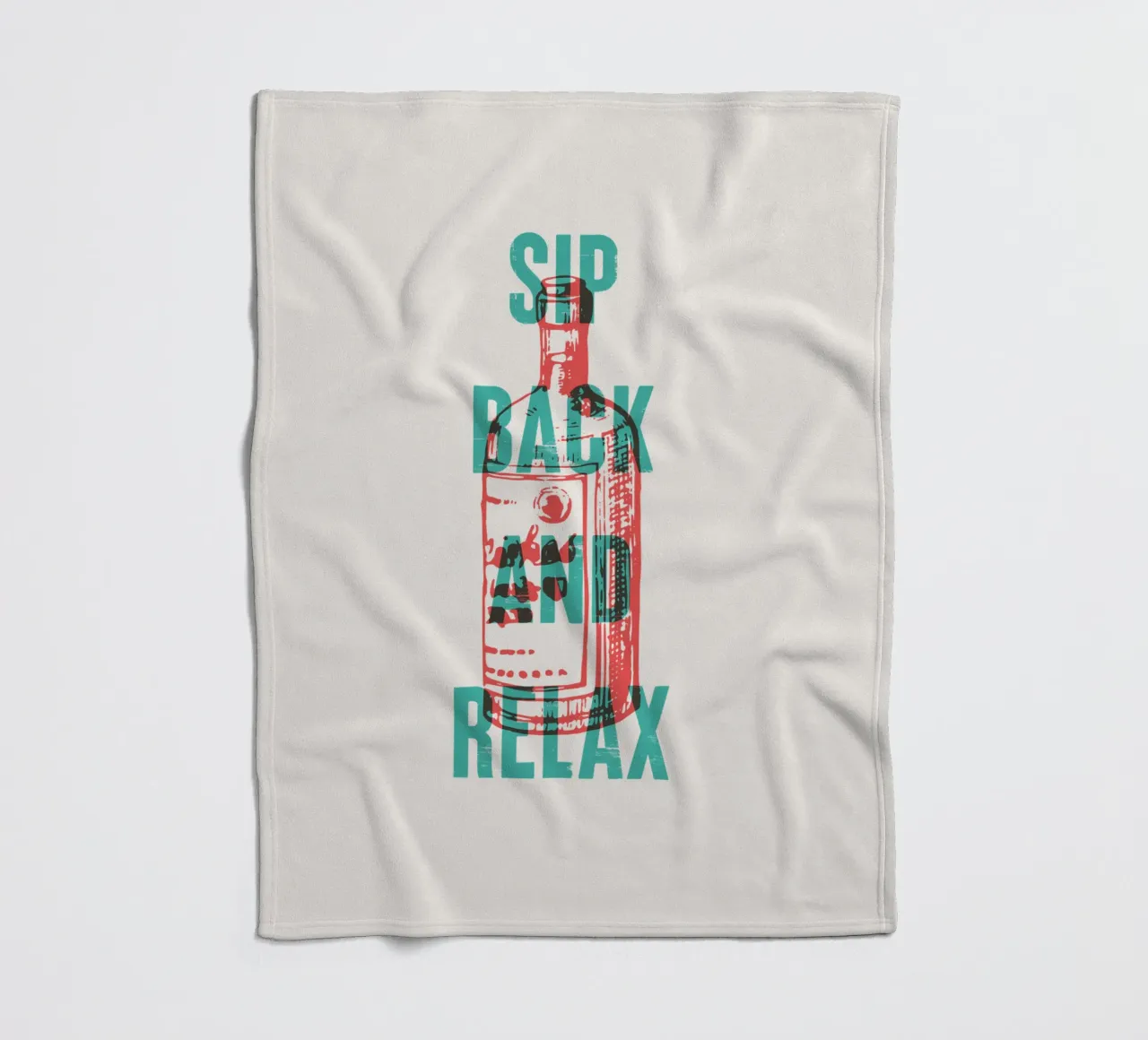 Nip achterover en ontspan fleecedeken van Vintagrafica