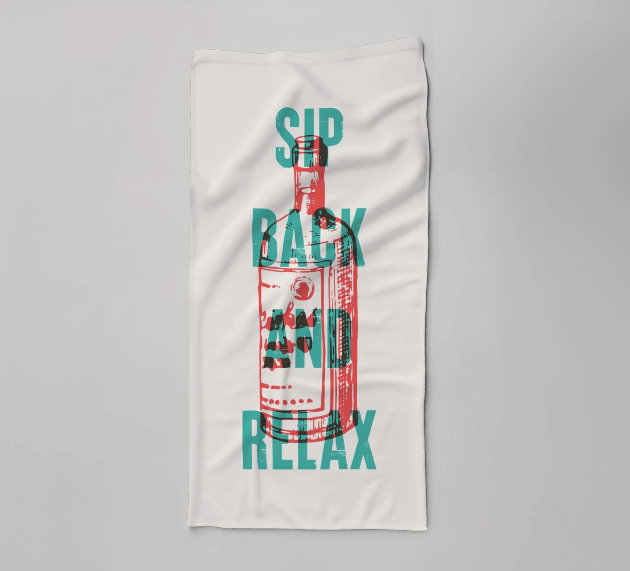 Sip back and relax towel by Vintagrafica