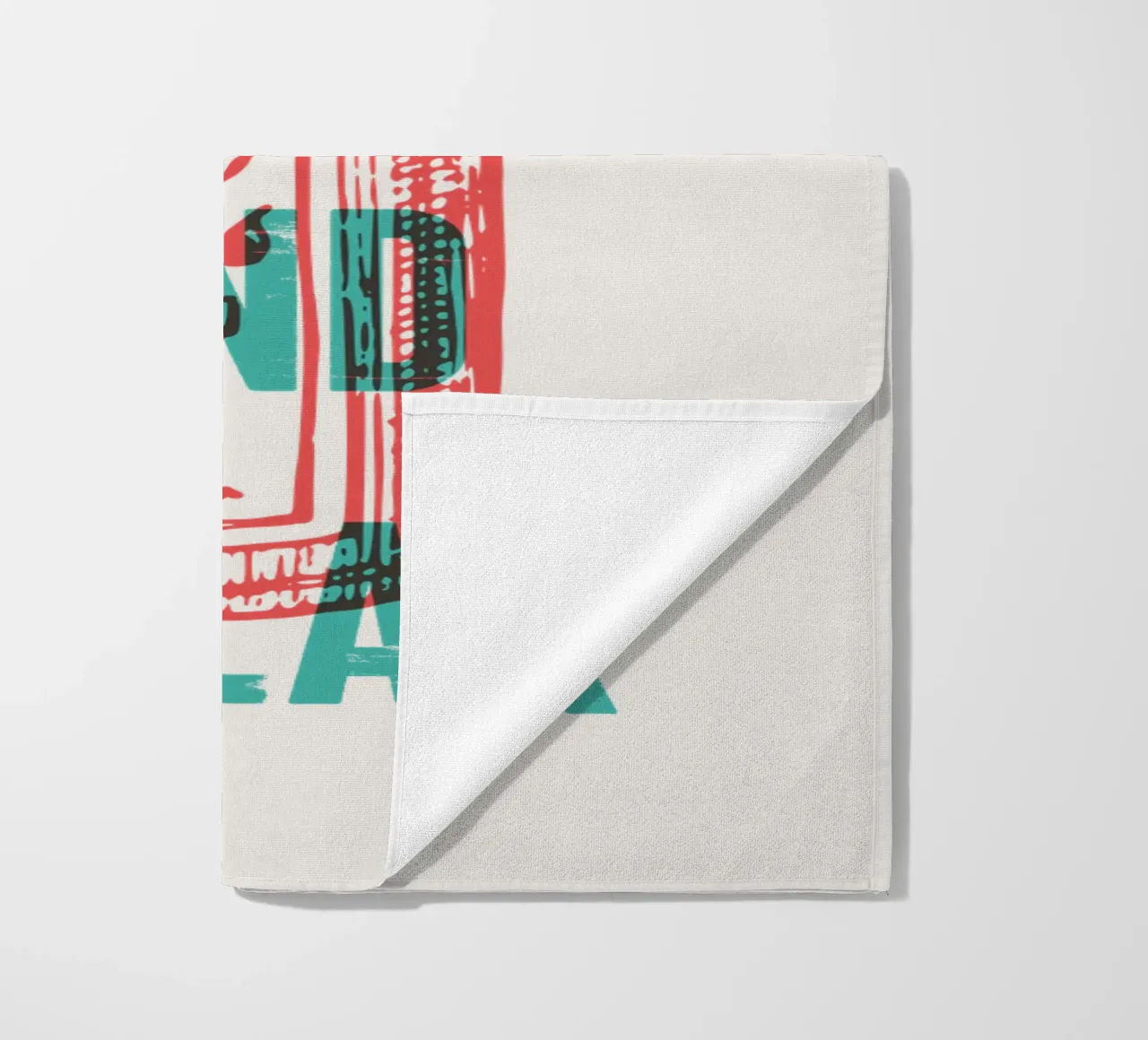 Nip achterover en ontspan strandhanddoek van Vintagrafica