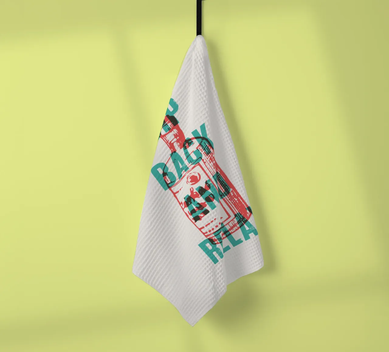 Nip achterover en ontspan theedoek van Vintagrafica