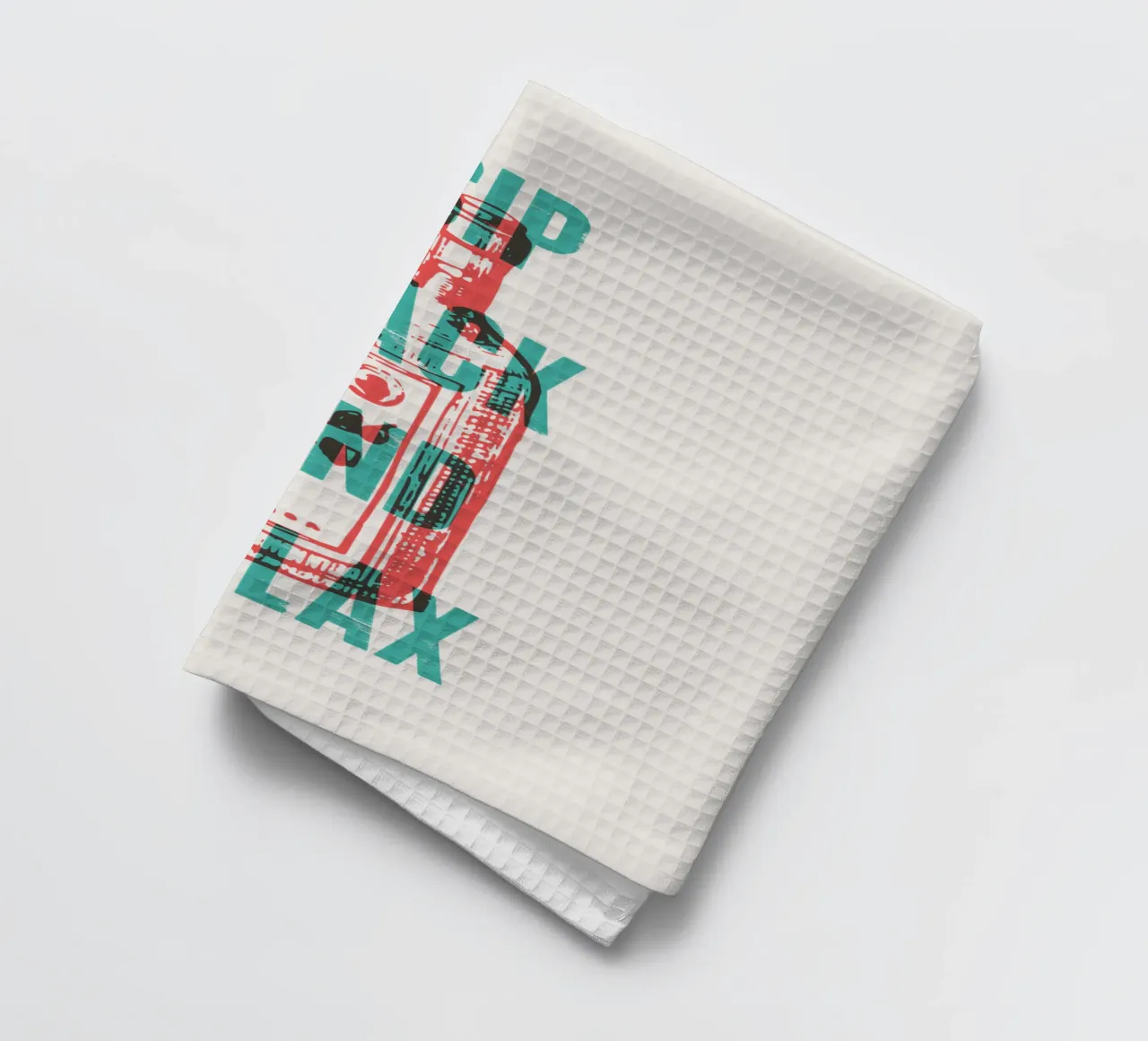 Nip achterover en ontspan theedoek van Vintagrafica