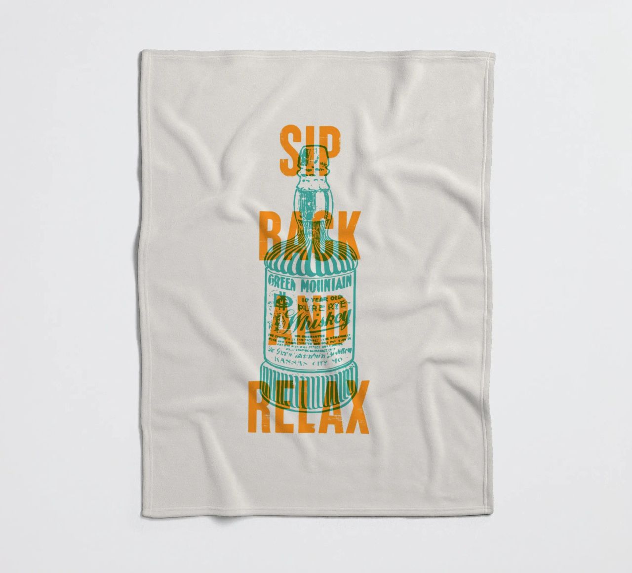 Nip achterover en ontspan fleecedeken van Vintagrafica