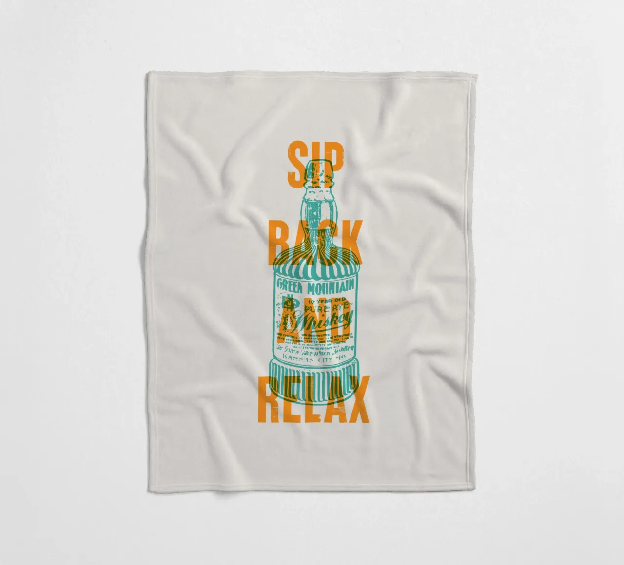 Nip achterover en ontspan fleecedeken van Vintagrafica