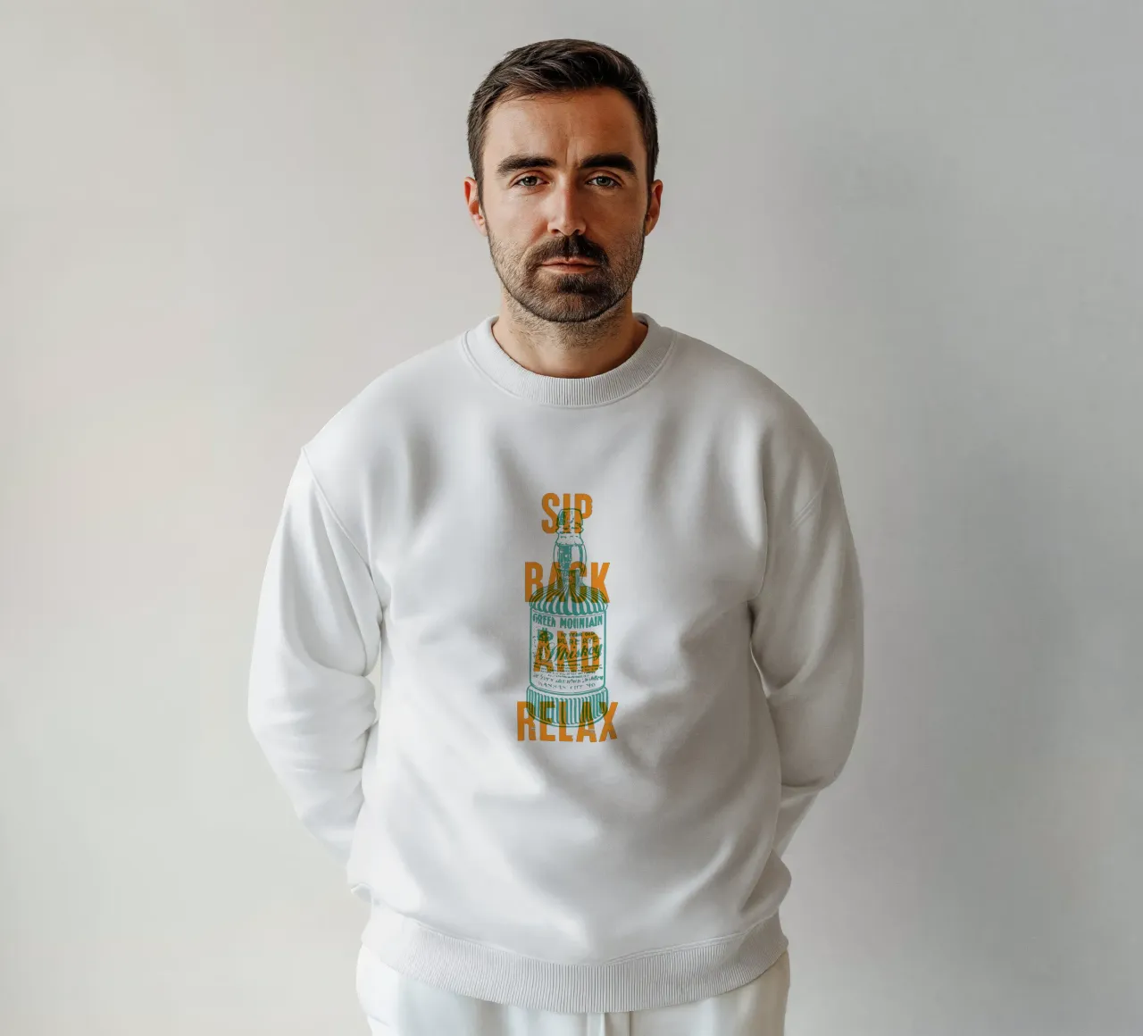 Nip achterover en ontspan sweatshirt van Vintagrafica