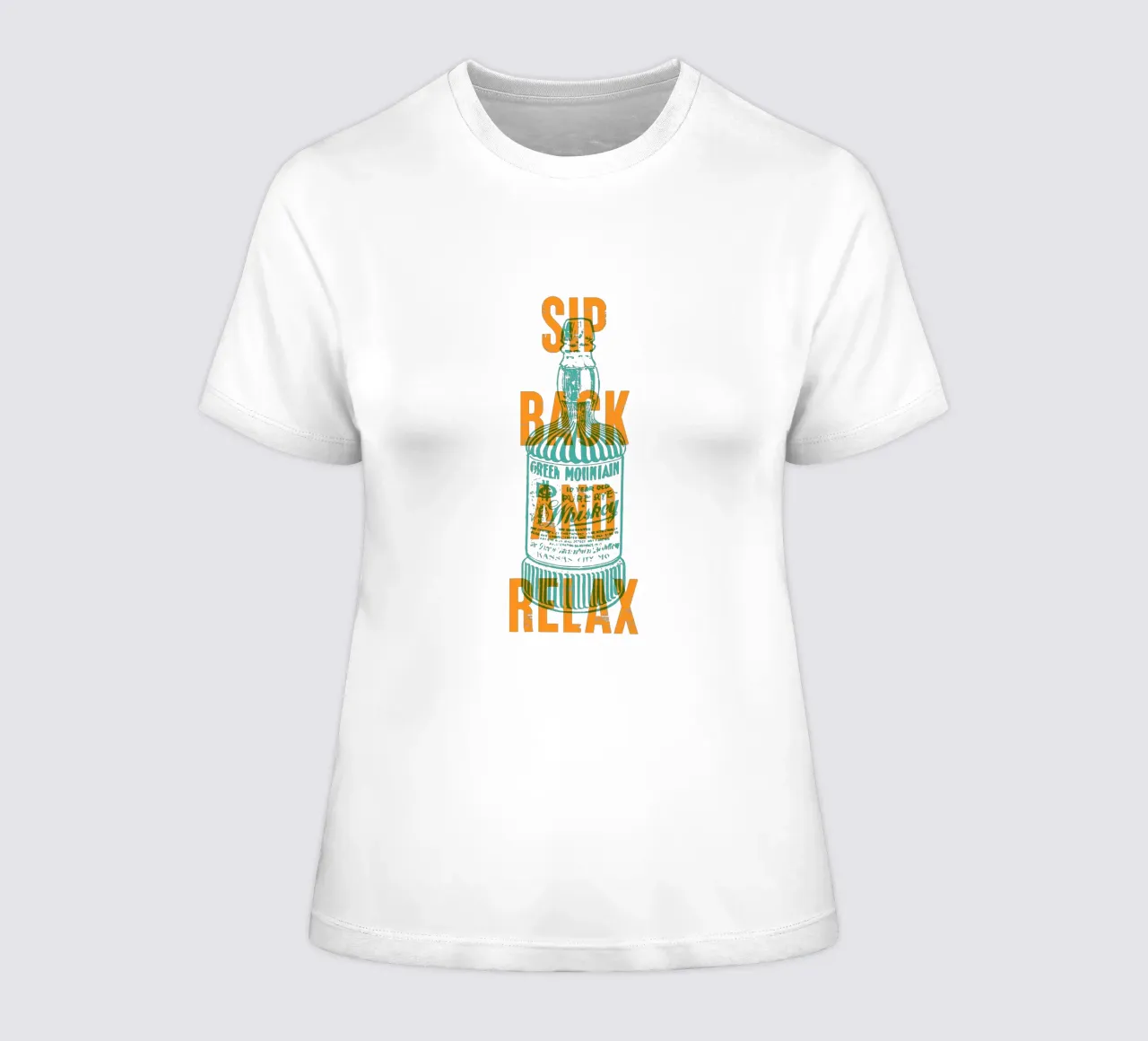 Nip achterover en ontspan dames t-shirt getailleerd van Vintagrafica