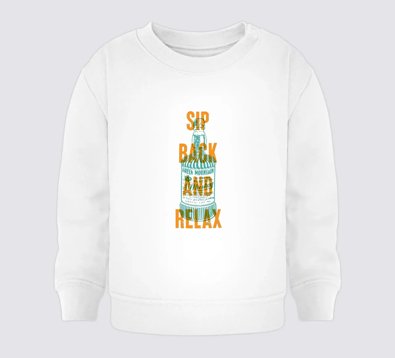 Nip achterover en ontspan baby sweatshirt van Vintagrafica
