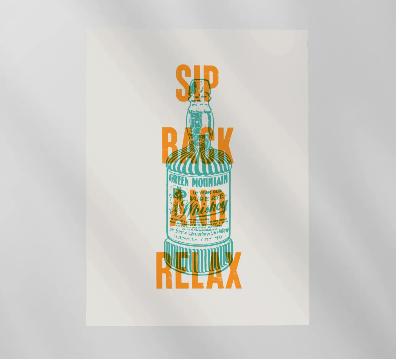 Nip achterover en ontspan backlit folie van Vintagrafica