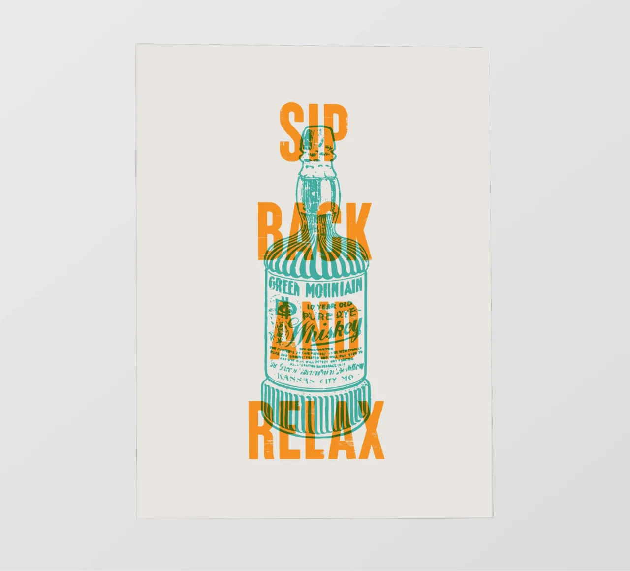 Nip achterover en ontspan backlit folie van Vintagrafica