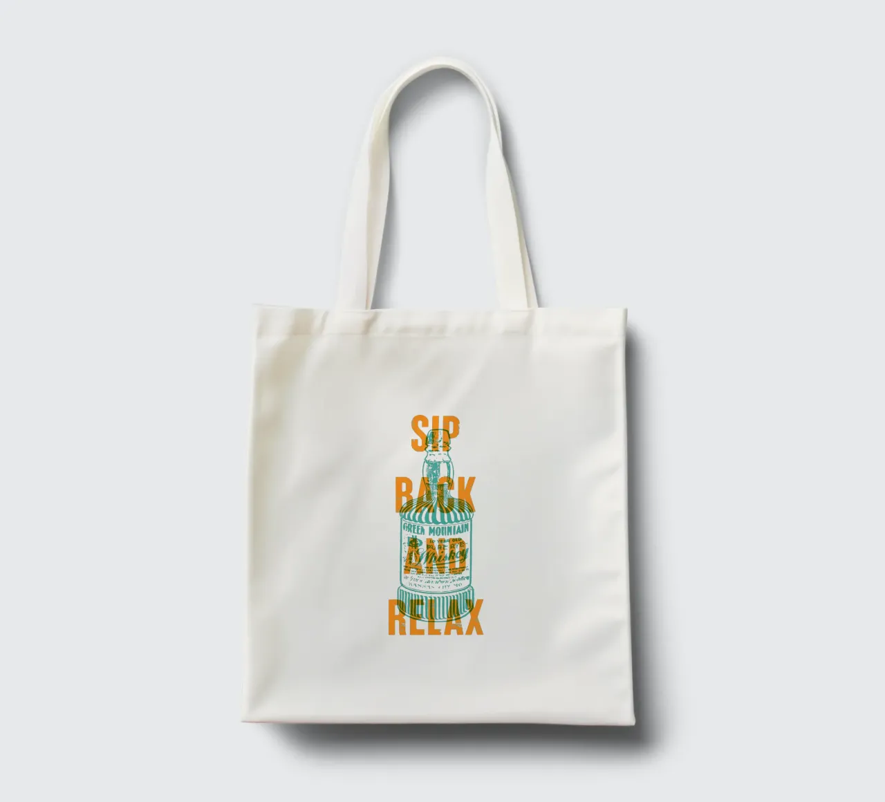 Nip achterover en ontspan jute draagtas van Vintagrafica