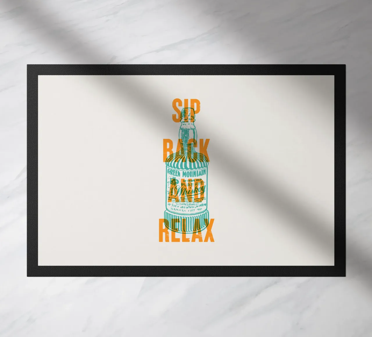 Nip achterover en ontspan deurmat van Vintagrafica