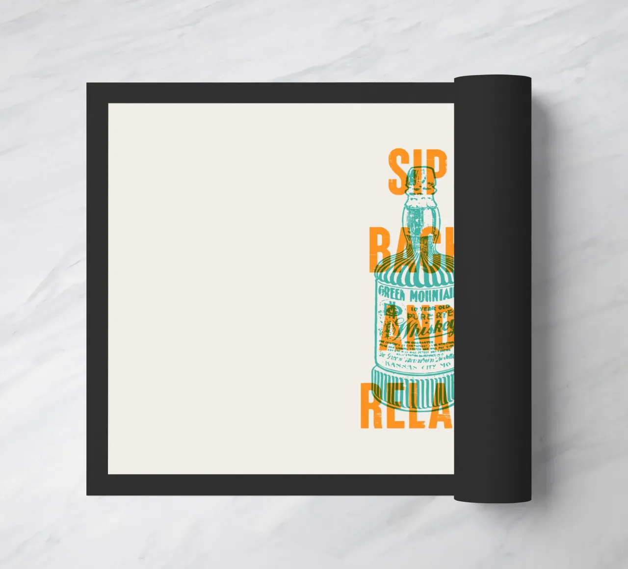 Nip achterover en ontspan deurmat van Vintagrafica