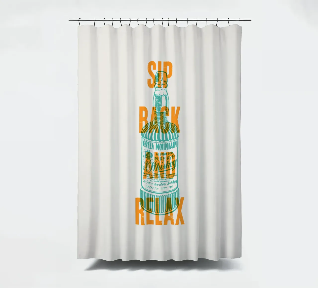 Nip achterover en ontspan douchegordijn van Vintagrafica