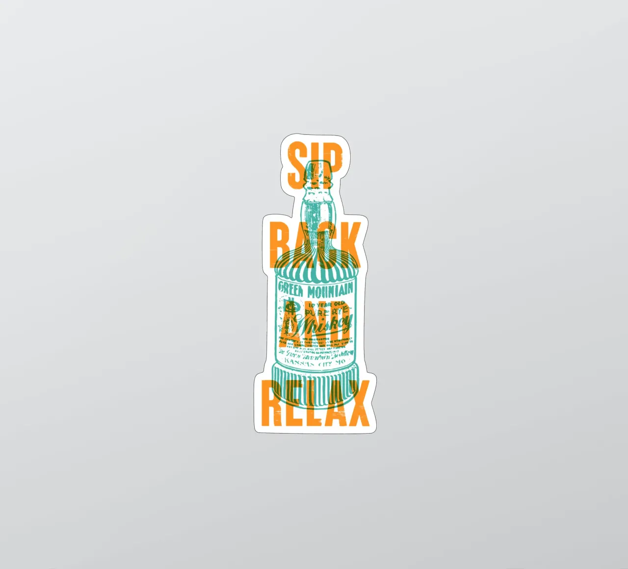 Nip achterover en ontspan sticker van Vintagrafica