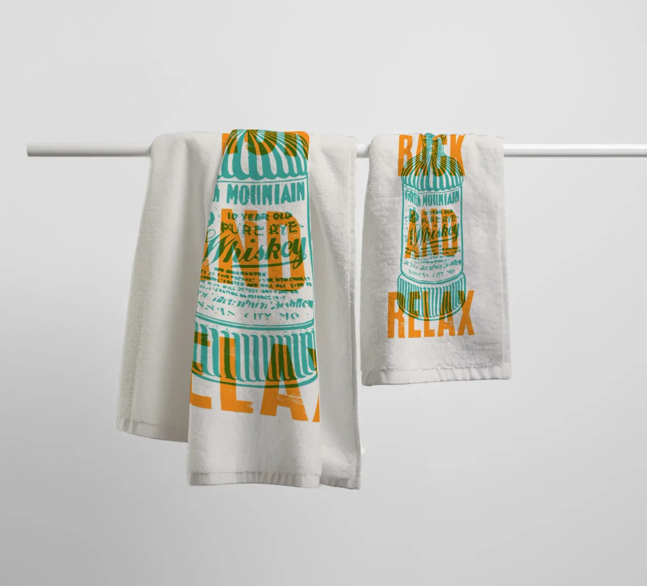Sip back and relax towel by Vintagrafica