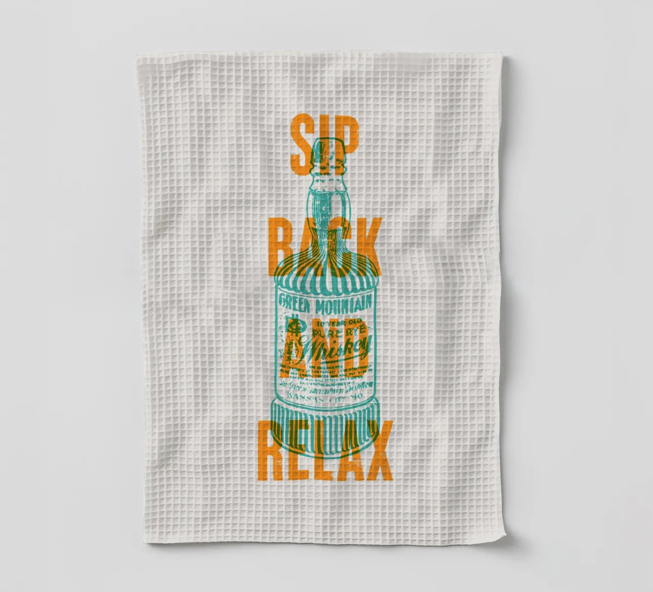 Nip achterover en ontspan theedoek van Vintagrafica