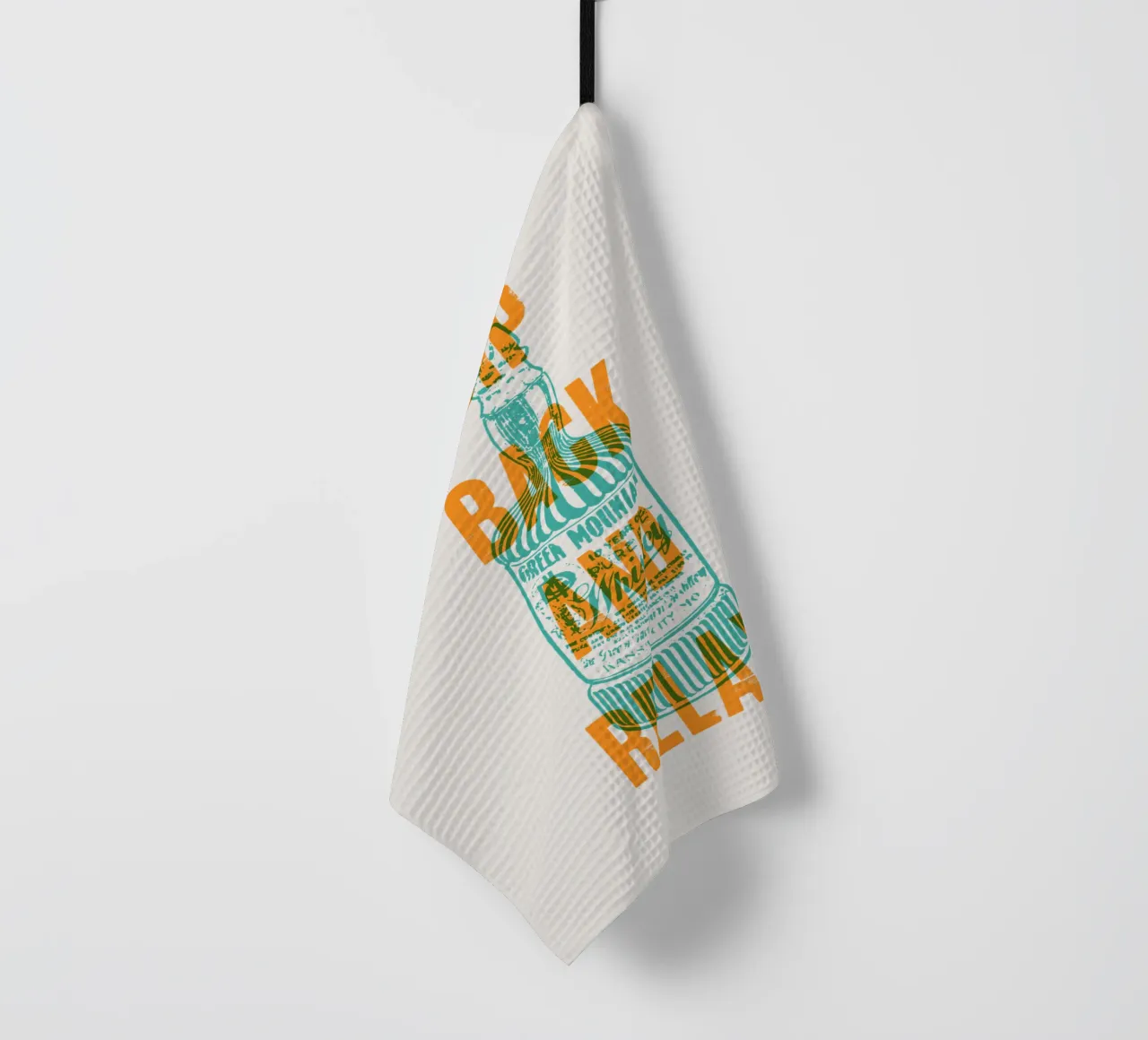 Sip back and relax tea towel by Vintagrafica