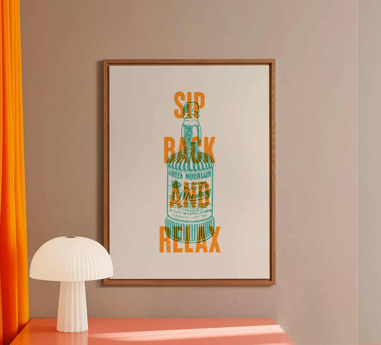 Nip achterover en ontspan aluminium-dibond van Vintagrafica
