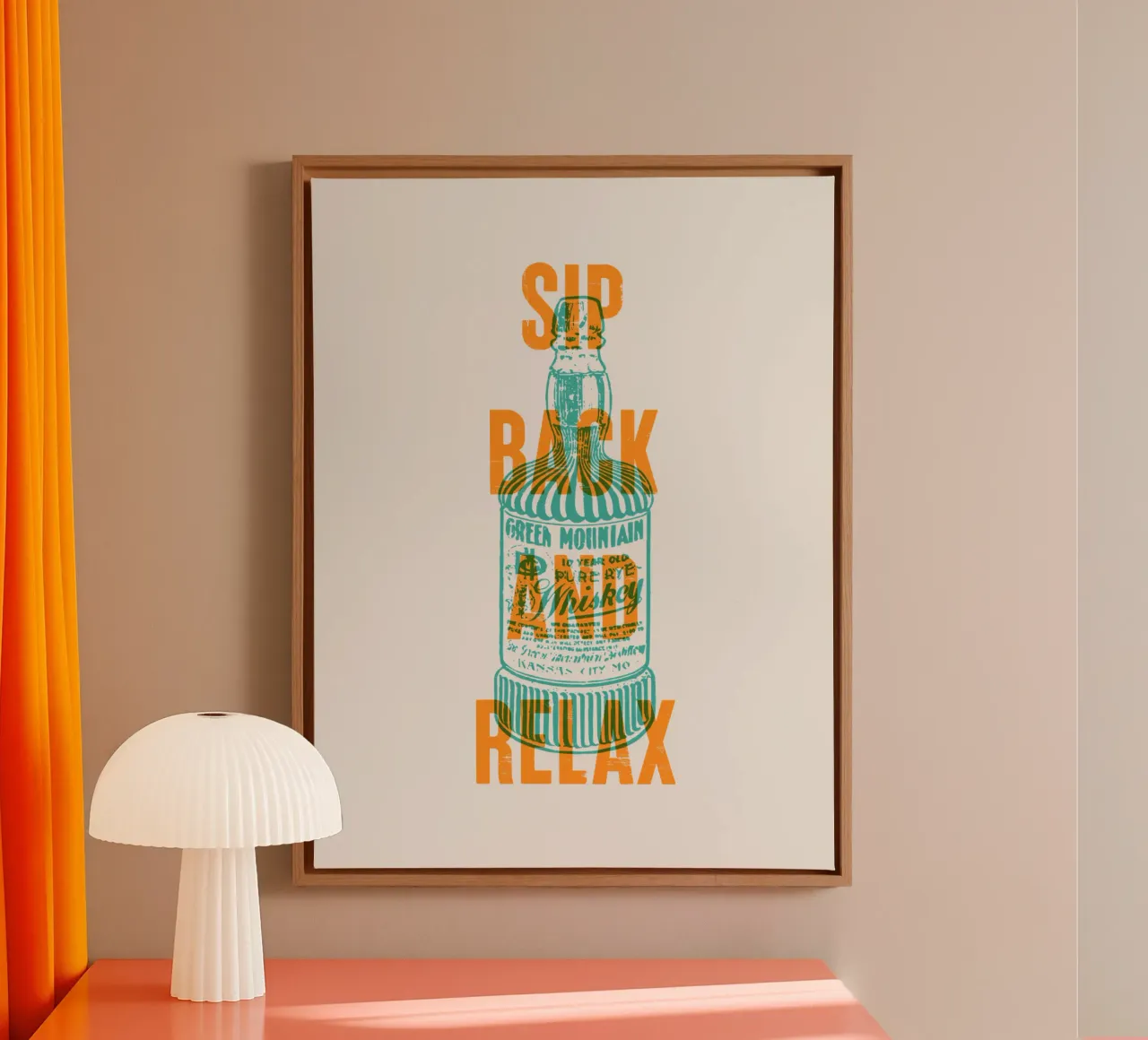 Nip achterover en ontspan canvas van Vintagrafica