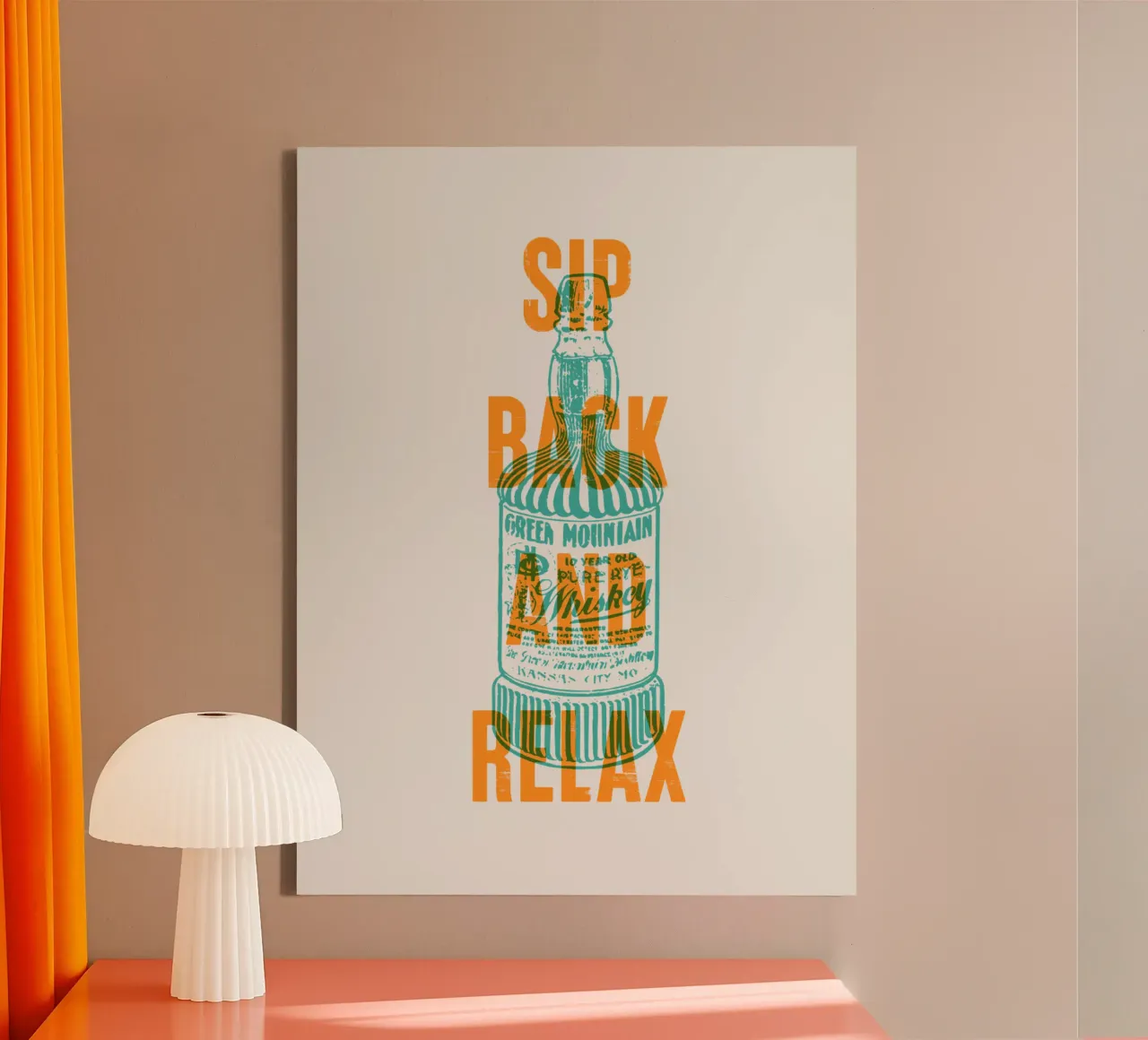 Nip achterover en ontspan canvas van Vintagrafica