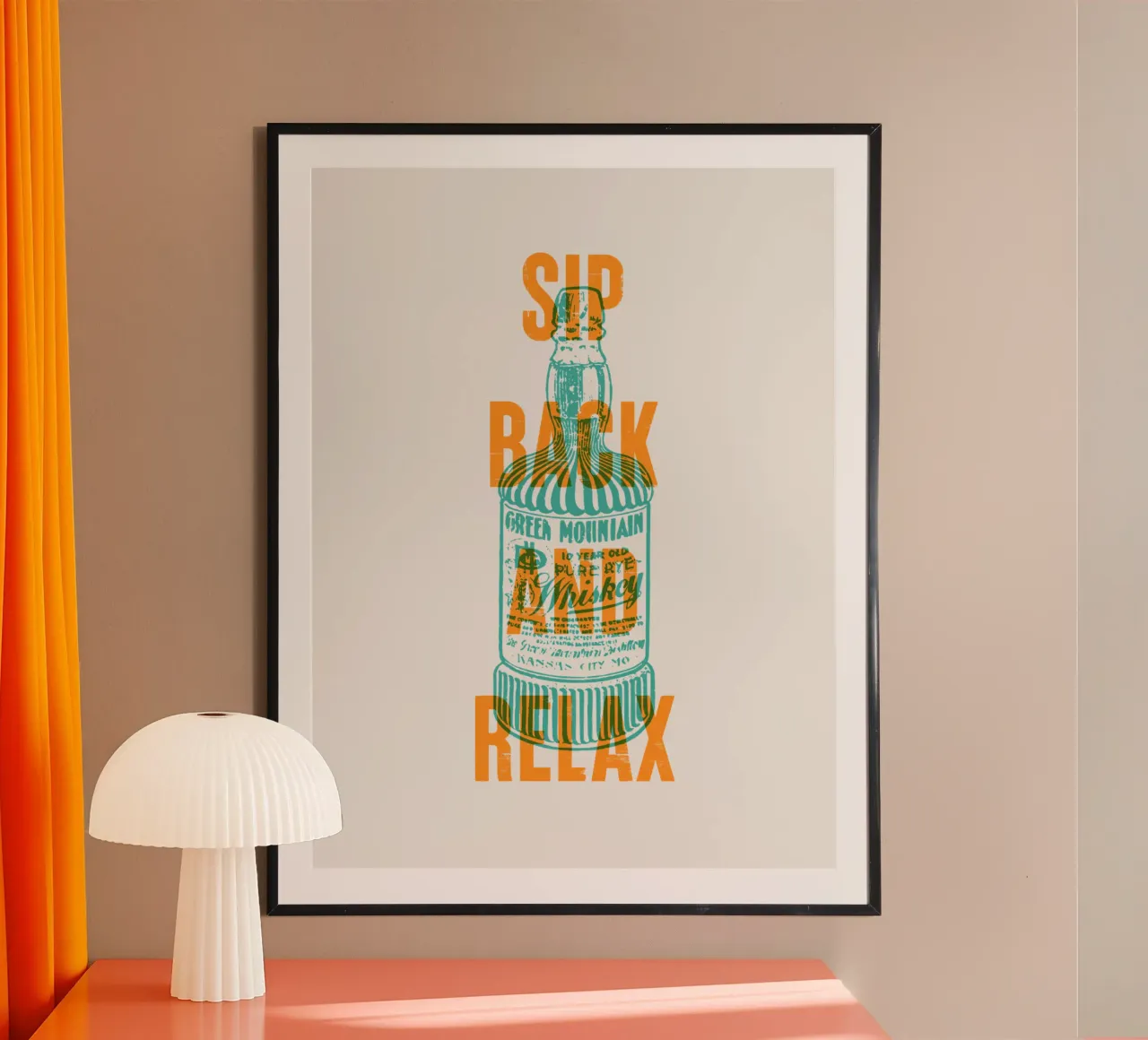 Nip achterover en ontspan hahnemühle van Vintagrafica