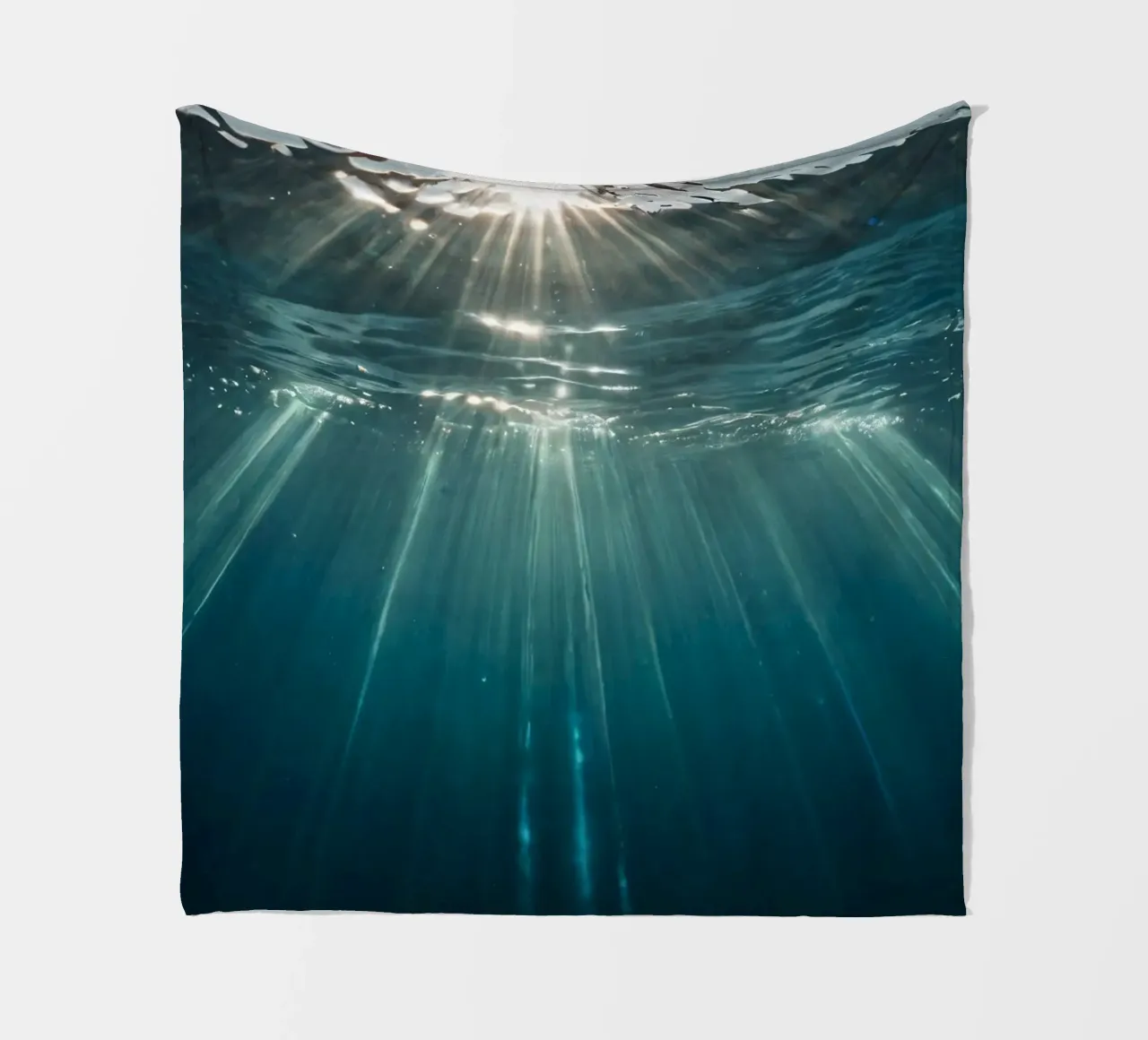 Sunlight streams through clear water mesmerizing pattern fleece blanket by DesignDoodle