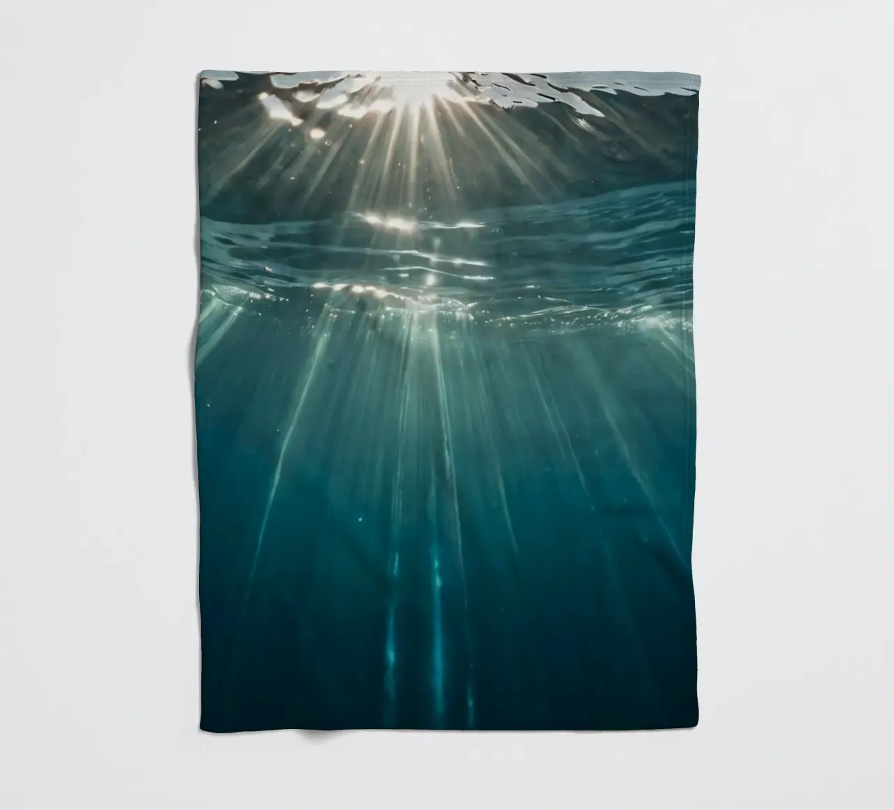 Sunlight streams through clear water mesmerizing pattern fleece blanket by DesignDoodle