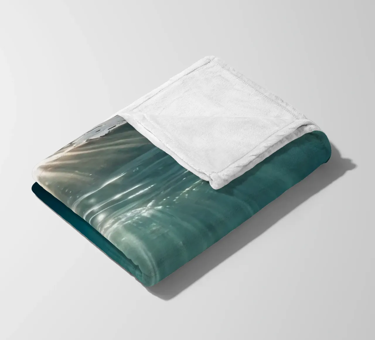 Sunlight streams through clear water mesmerizing pattern fleece blanket by DesignDoodle