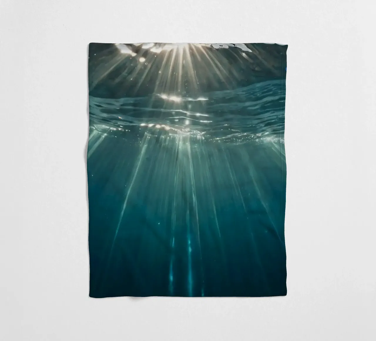 Sunlight streams through clear water mesmerizing pattern fleece blanket by DesignDoodle