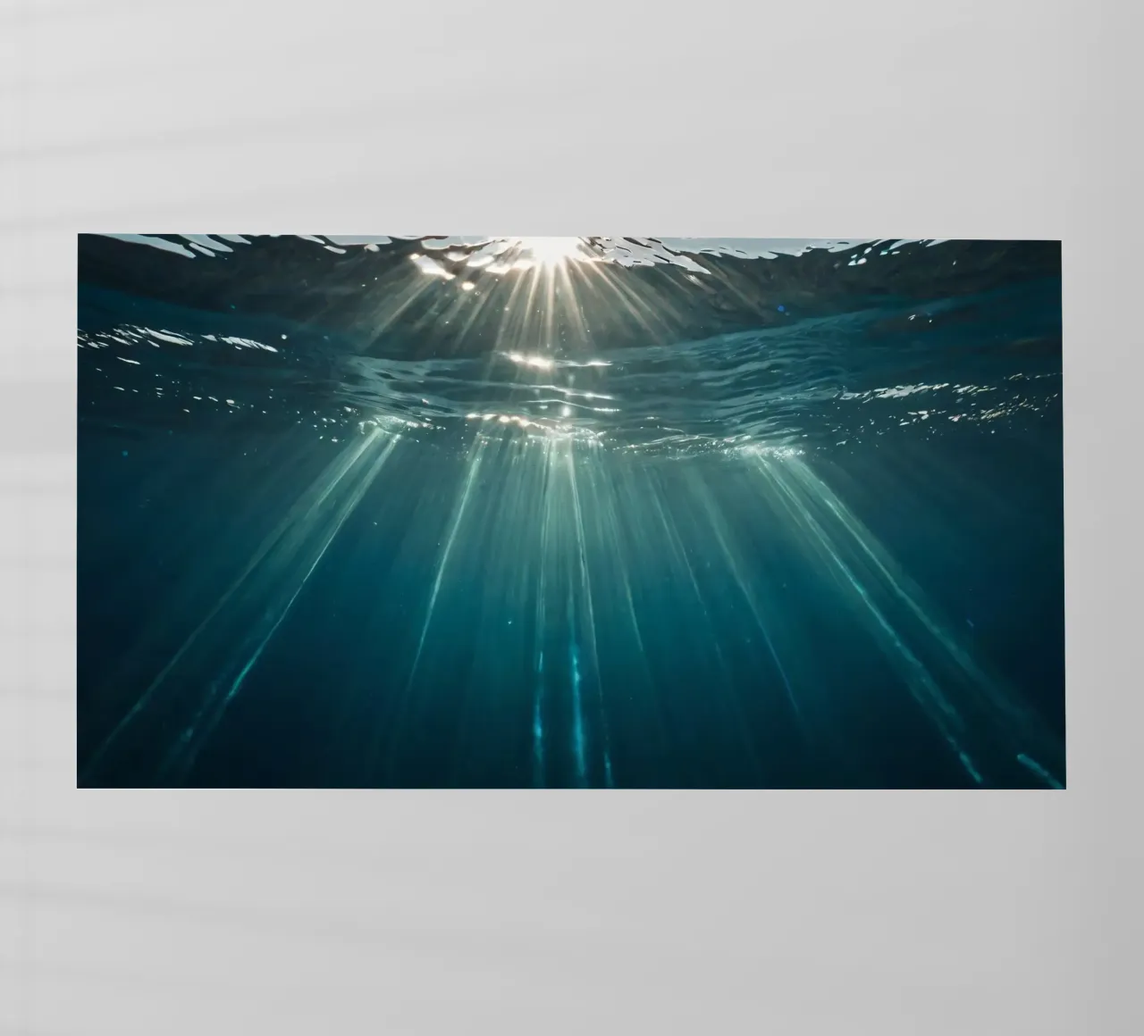 Sunlight streams through clear water mesmerizing pattern backlit film by DesignDoodle