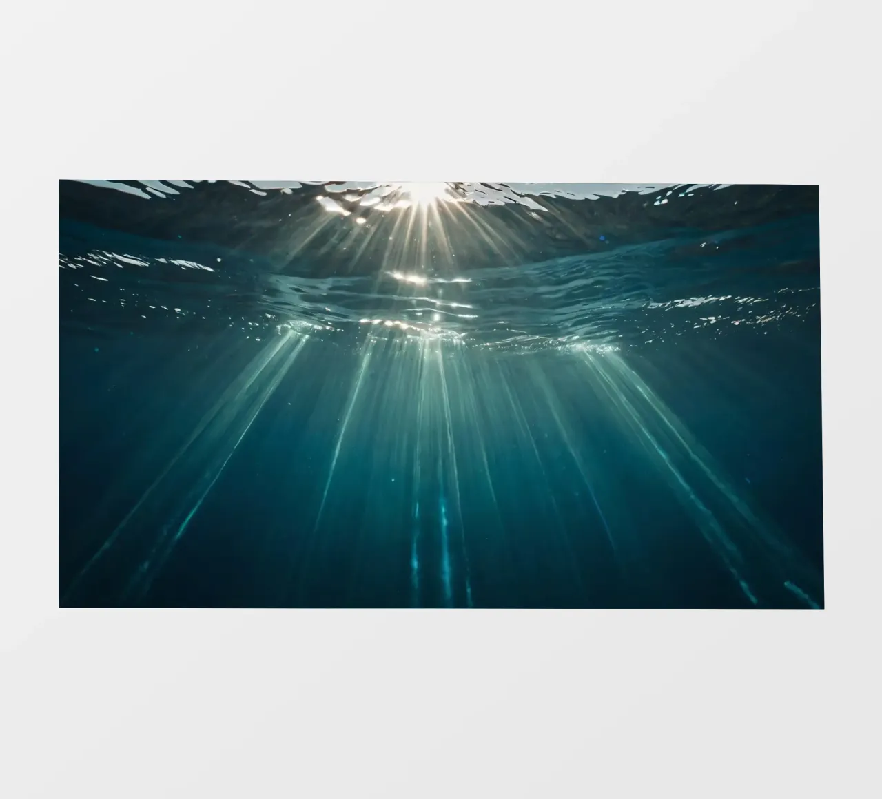 Sunlight streams through clear water mesmerizing pattern pvc cover by DesignDoodle