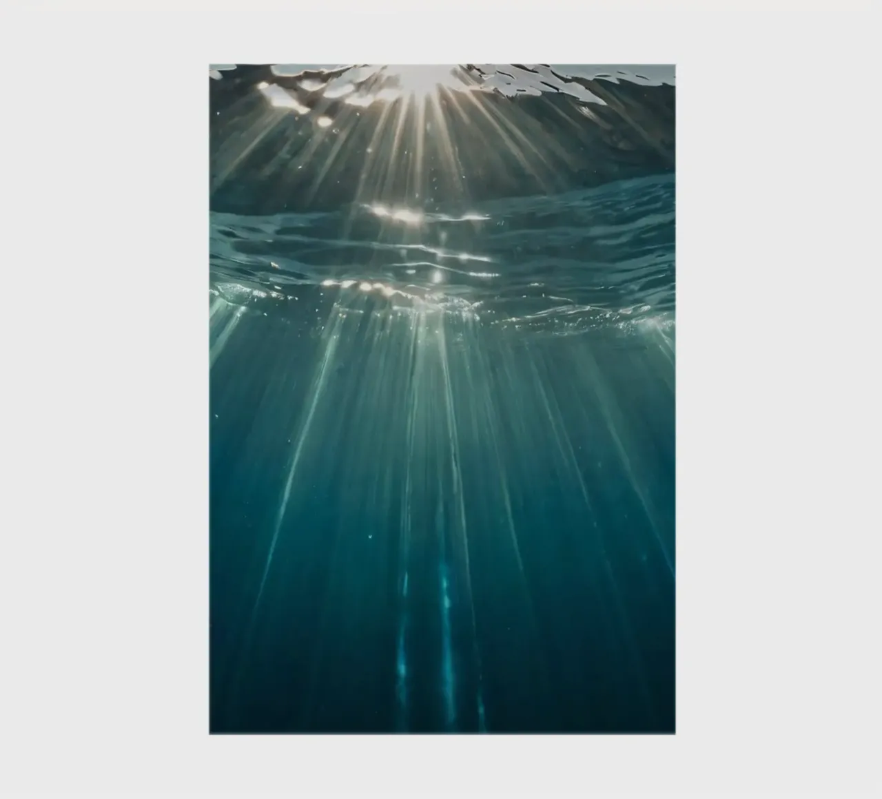 Sunlight streams through clear water mesmerizing pattern notebook by DesignDoodle