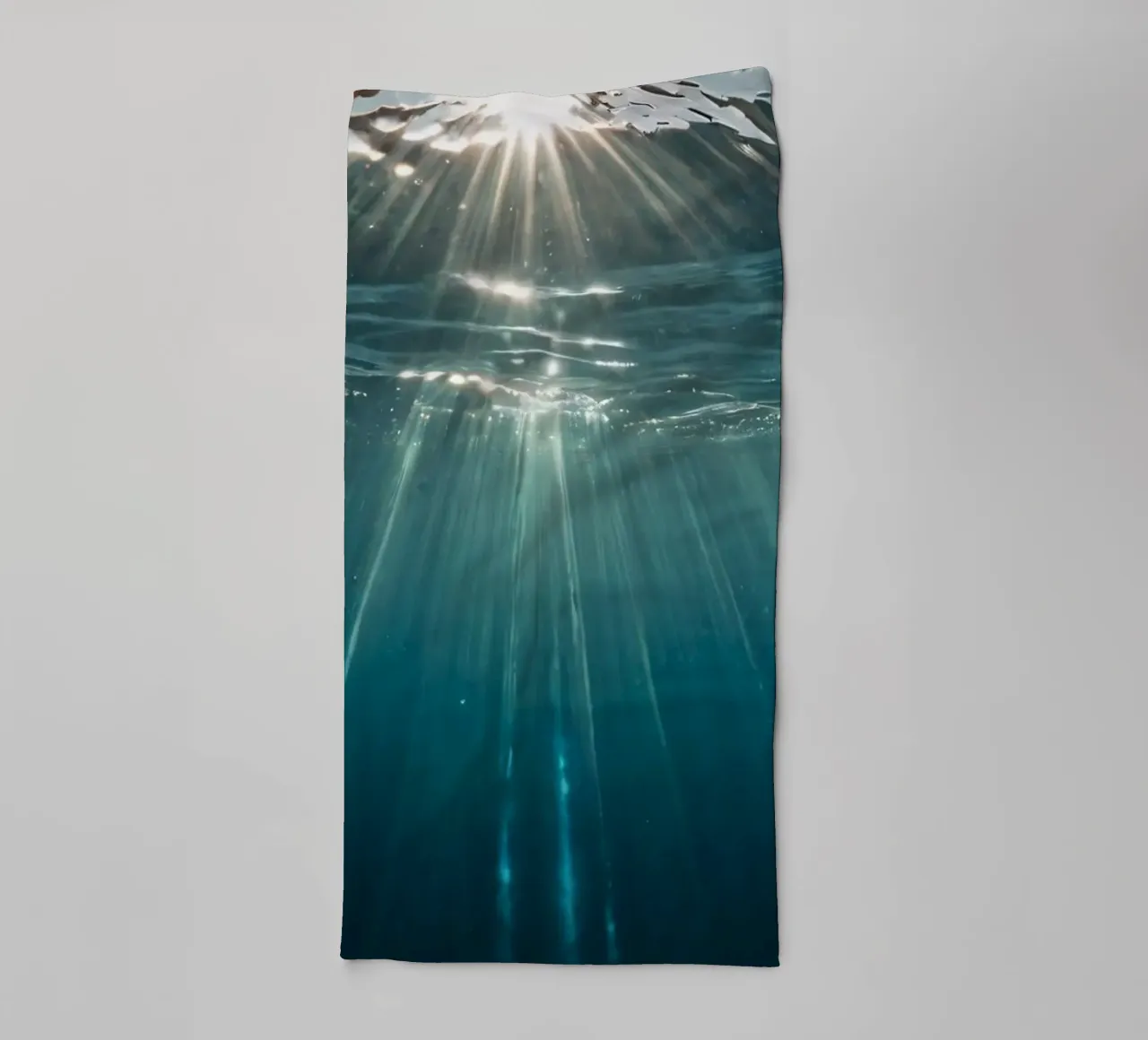 Sunlight streams through clear water mesmerizing pattern towel by DesignDoodle
