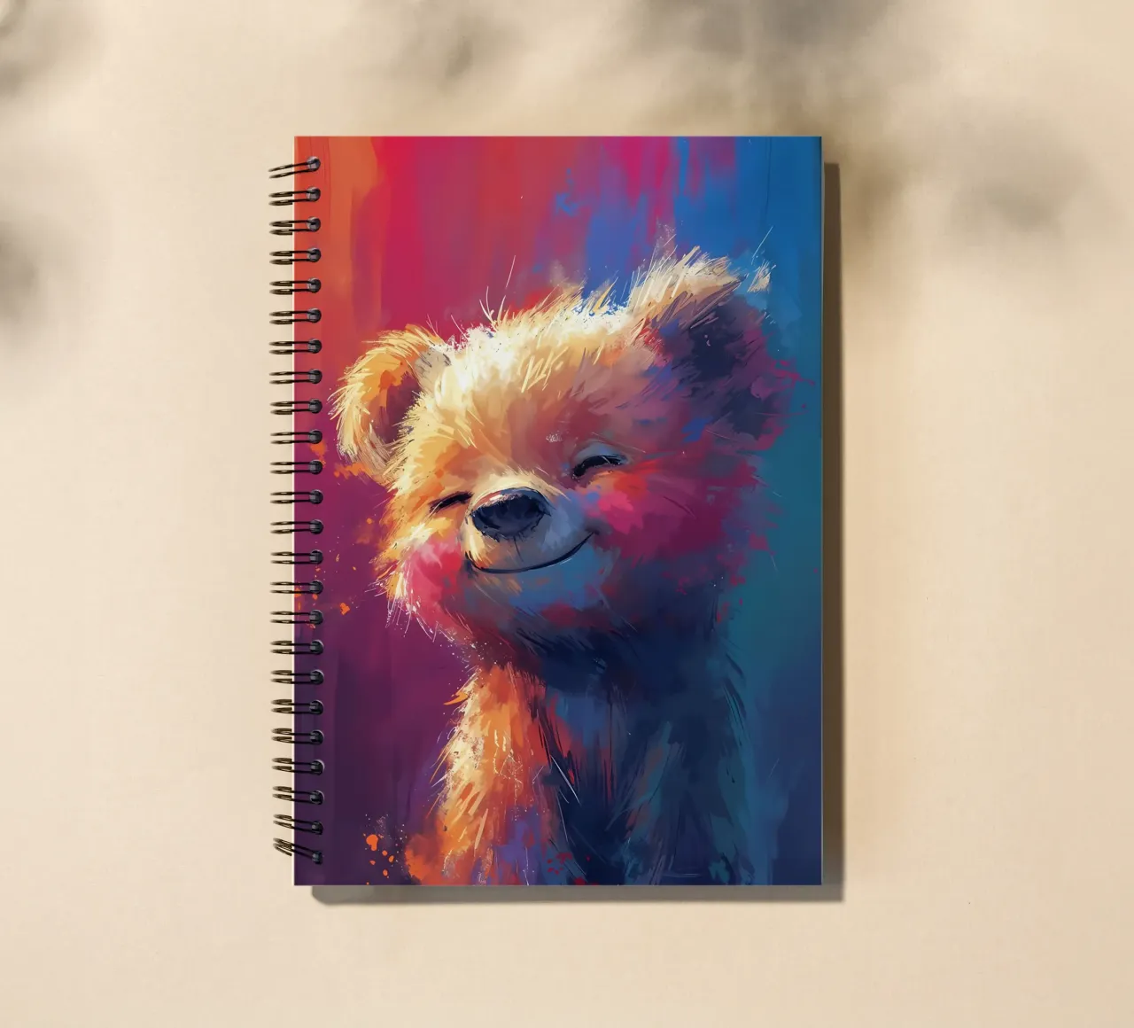 Smiling Fluff spiral notebook by Manh beo