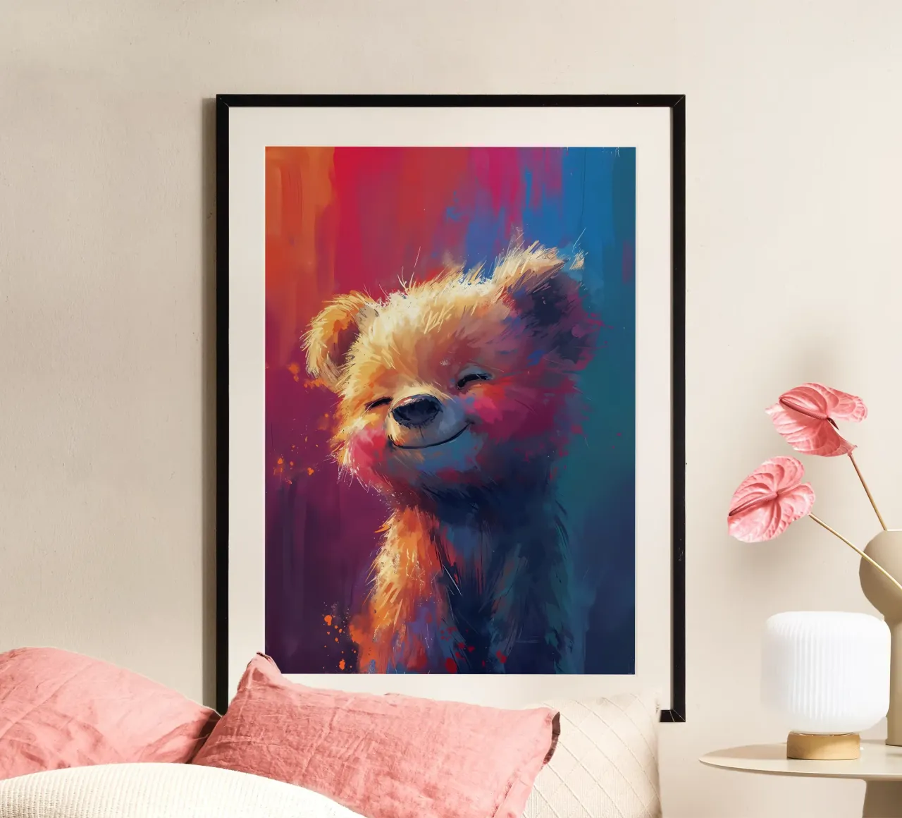 Fluff sorridente poster da Manh beo