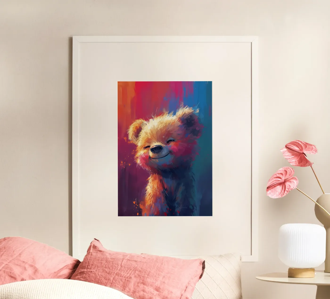 Smiling Fluff poster by Manh beo