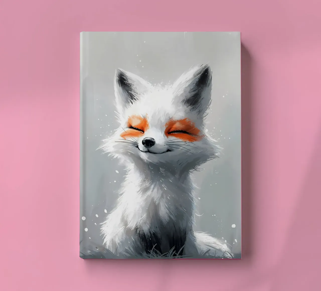 Smiling Frosty Fox notebook by Manh beo