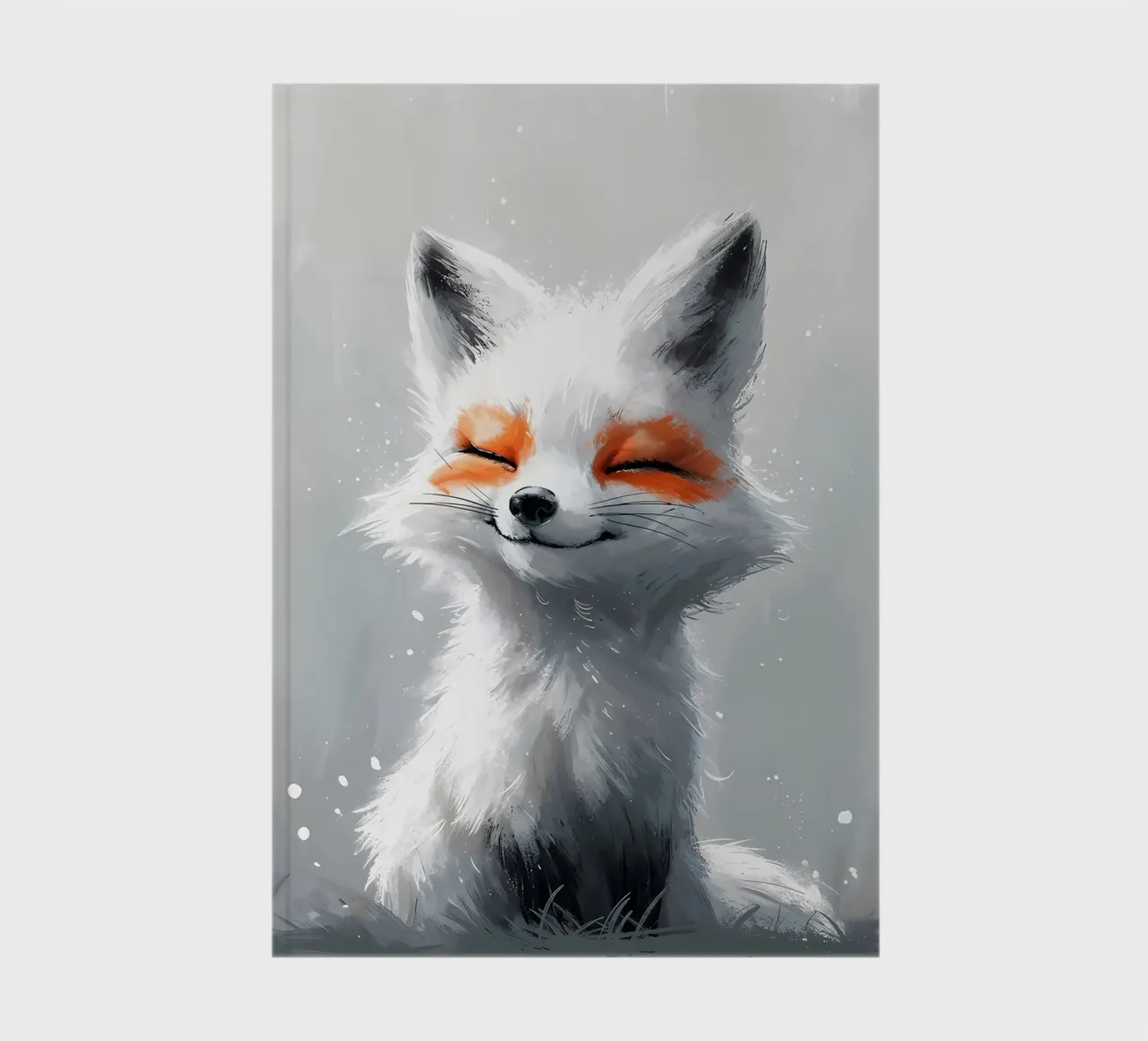 Smiling Frosty Fox notebook by Manh beo
