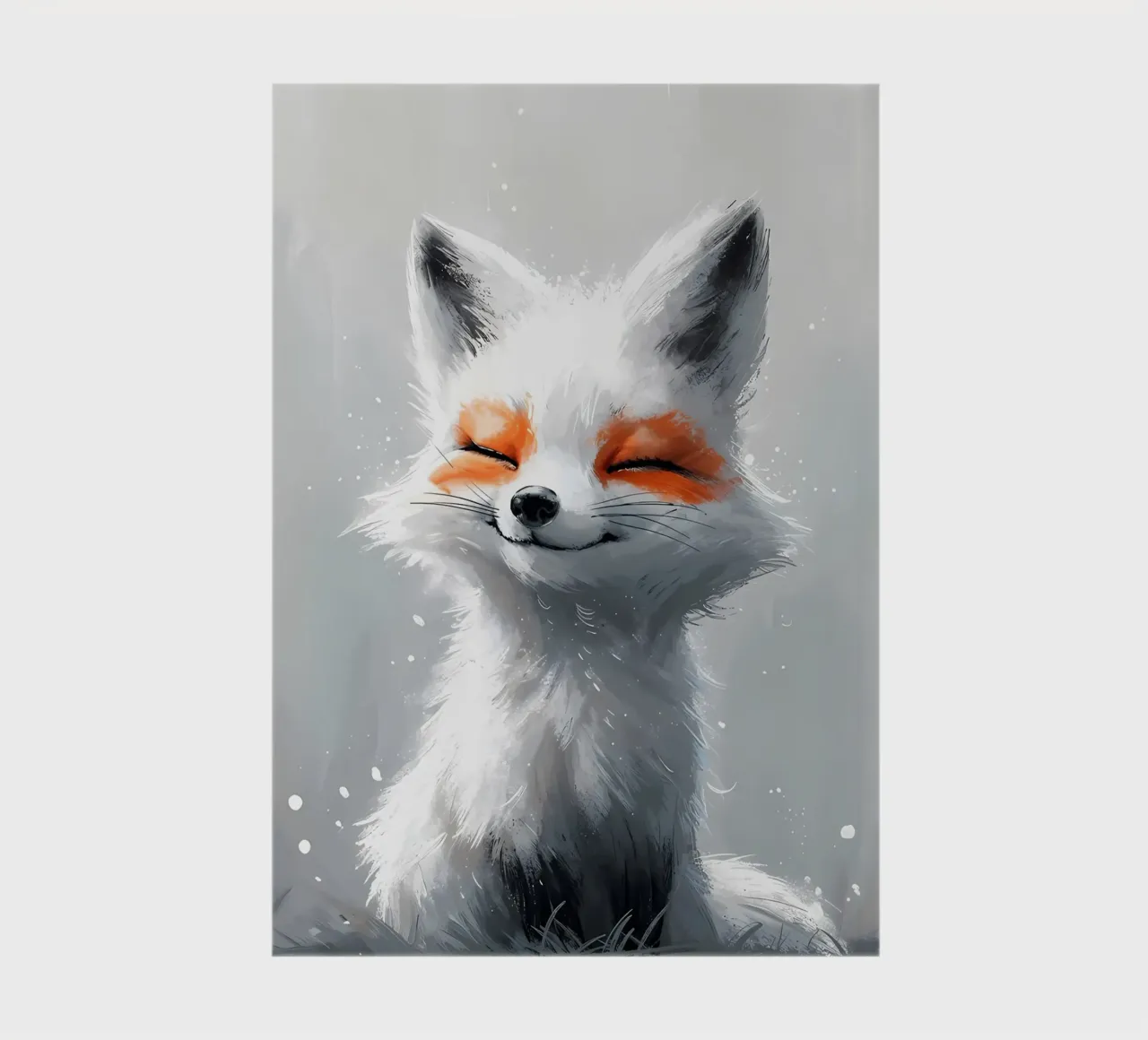 Smiling Frosty Fox notebook by Manh beo