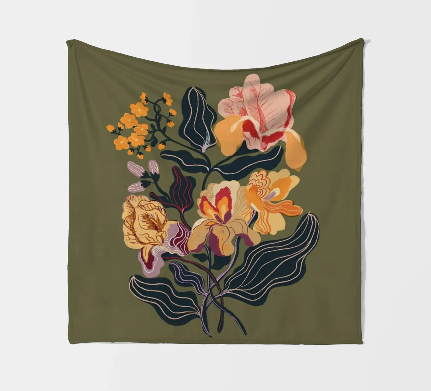 Orange iris fleecedeken van GigiRosado