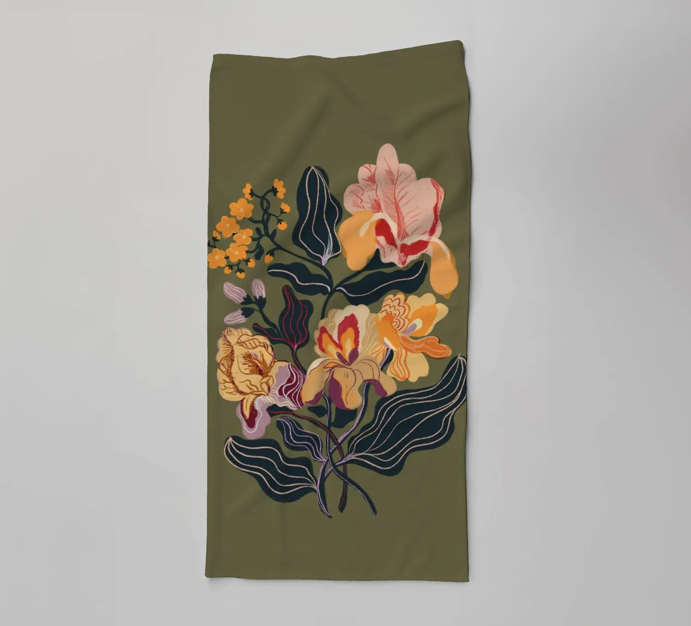 Orange iris badhanddoek van GigiRosado