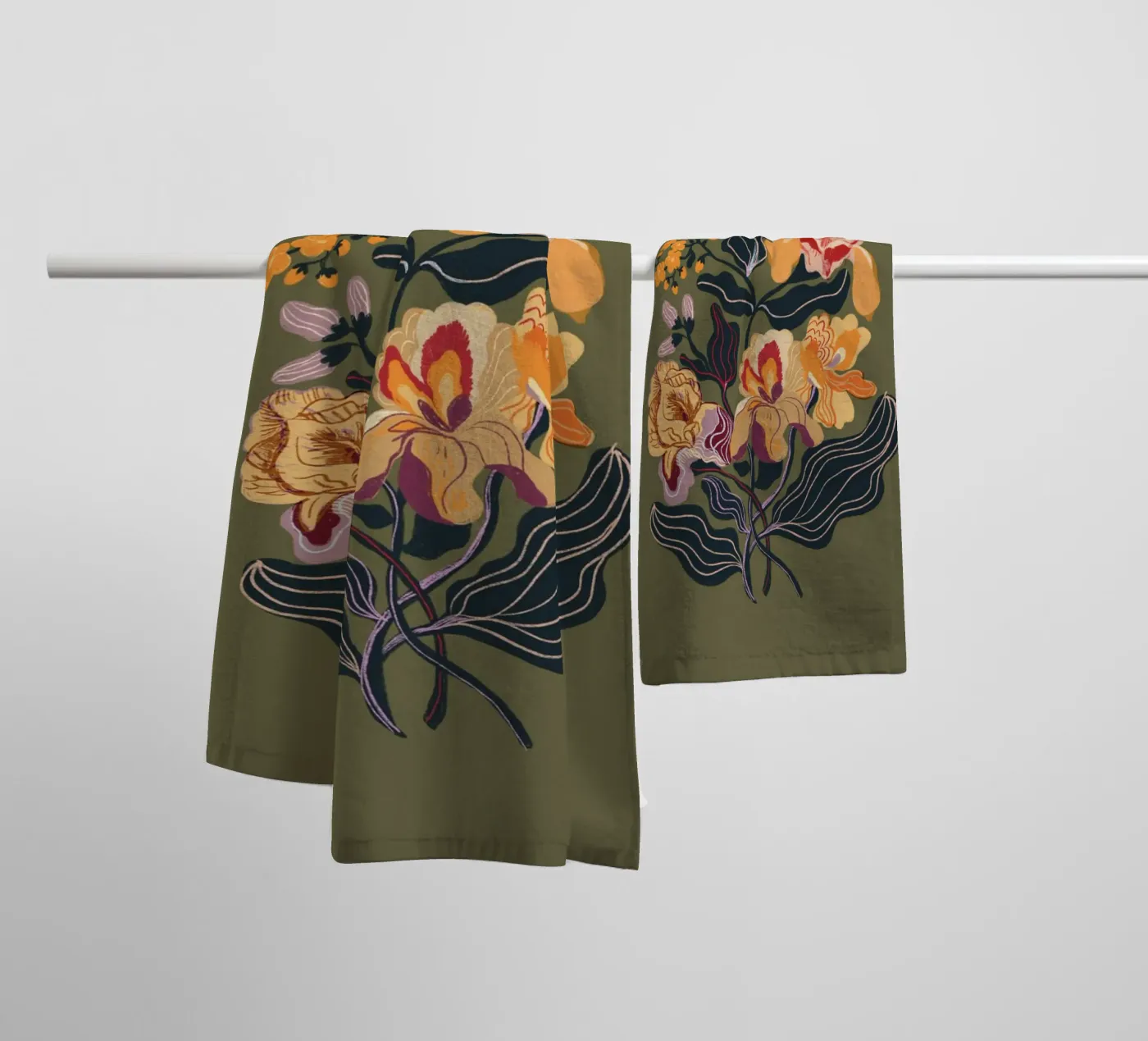 Orange iris badhanddoek van GigiRosado