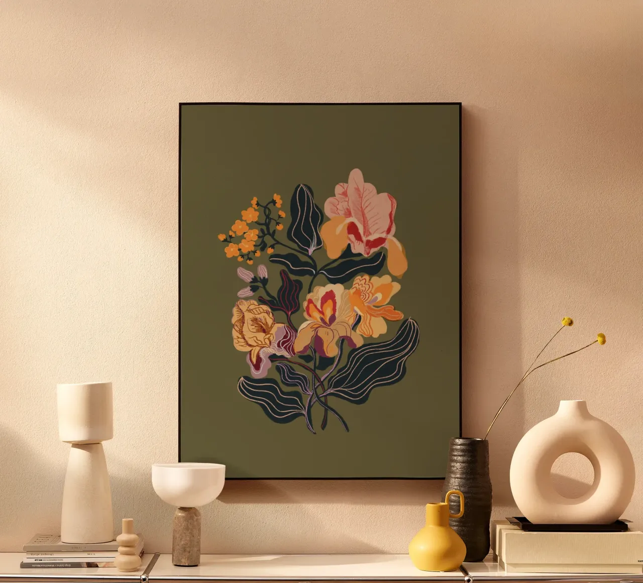 Orange iris acrylic glass by GigiRosado