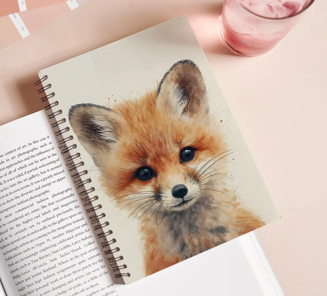 Snowy Whisker Wonders spiral notebook by Manh beo
