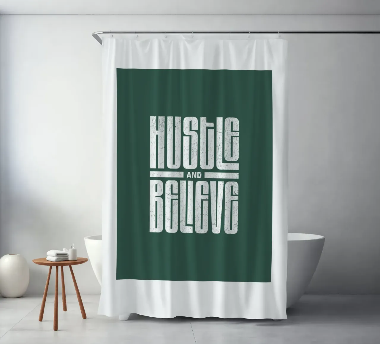 Hustle And Believe In tendenza ora tenda da doccia da Urban Life