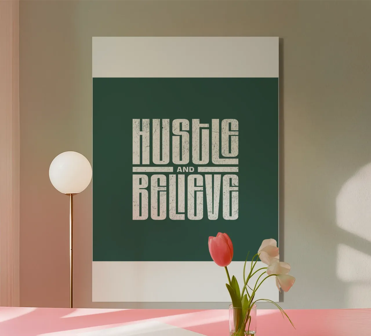 Hustle And Believe In tendenza ora plexiglass da Urban Life