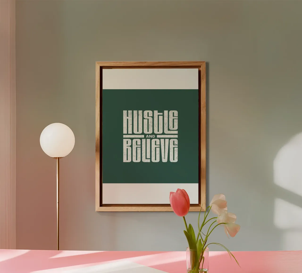 Hustle And Believe In tendenza ora alluminio dibond da Urban Life