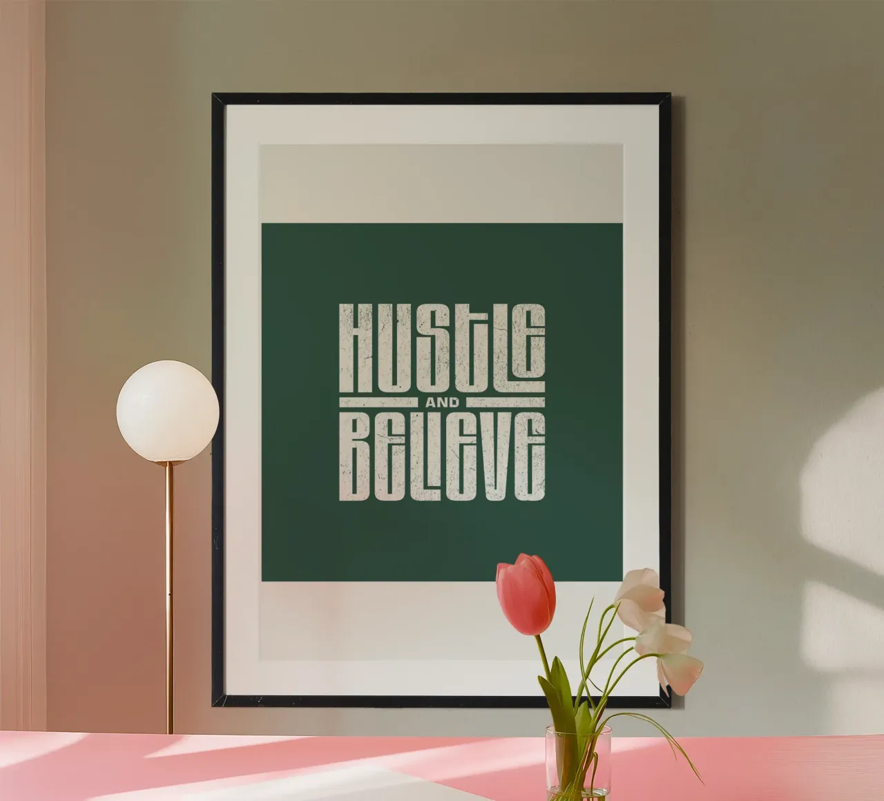 Hustle And Believe In tendenza ora carta hahnemühle da Urban Life