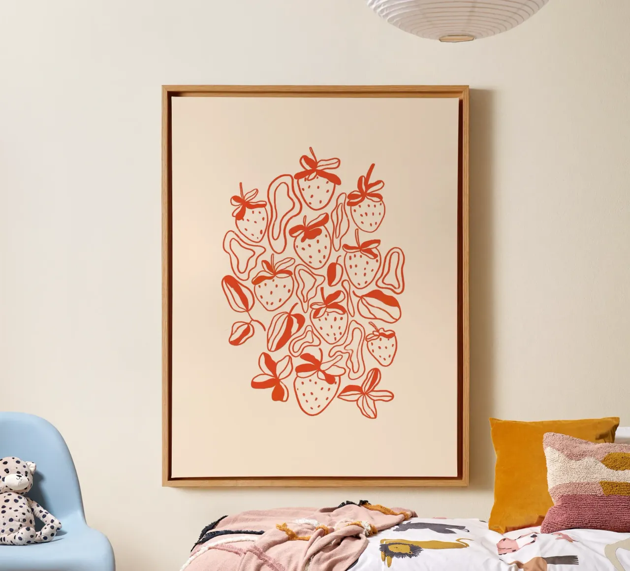 Strawberries canvas met Baklijst van GigiRosado